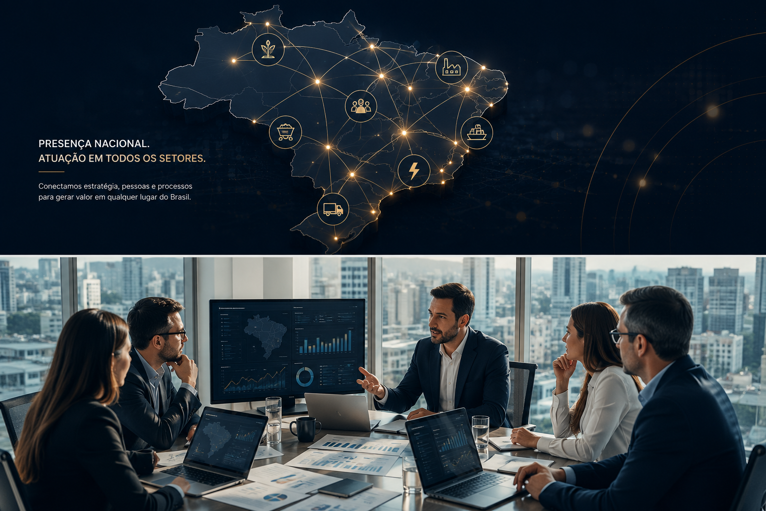 Presença nacional e atuação em todos os setores do Brasil